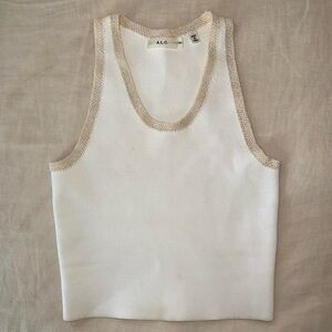 ALC White Tank with Crochet Detail